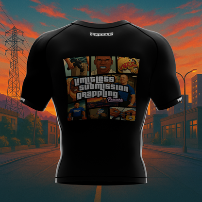 Limitless Submission Grappling GTA Cover Rashguard